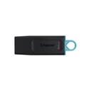 Memoria Flash Kingston DataTraveler Exodia - G1, USB 3.2, con capacidad de 64GB, color negro/celeste. DTX/64GB