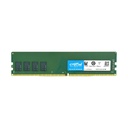 Memoria Ram DIMM Crucial de 8GB DDR4 - UDIMM PC4-25600 (3200Mhz), No ECC, CL22, 1.2V, sin búfer. CB8GU3200.