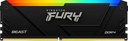 Memoria Ram DIMM Kingston Fury Beast RGB - Capacidad de 16GB DDR4 DIMM, PC4-25600 (3200Mhz), No ECC, CL16, 1.35V, 288 pines, color negro. KF432C16BB2A/16