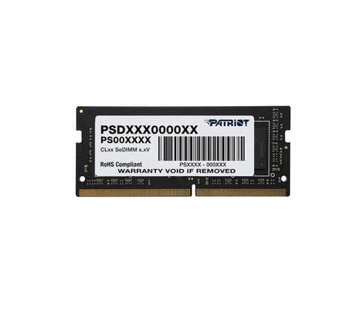 [SOD-PAT-003] Memoria Ram SO-DIMM Patriot - Capacidad de 8GB DDR4 SO-DIMM, PC4-25600 (3200Mhz), Non-ECC, CL22, 1.2V, 260 pines. PSD48G320081S