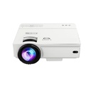 Mini Proyector Multimedia LED - De 9500 lumens, resolución 1920x1080, vida útil 55000hrs, 2000:1, control remoto, conexión vga/hdmi/tf/usb/av, color blanco. M8-F