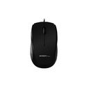 Mouse Argom - Ratón óptico, ergonómico, 800 dpi, 3 botones, usb, color negro. ARG-MS-0014B