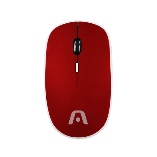 [RAT-ARG-007] Mouse Argom - Ratón óptico, inalámbrico, ergonómico, 2.4 Ghz, 800/1200/1600 dpi, 4 botones, color rojo/negro. ARG-MS-0031RD