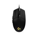 Mouse Logitech G203 LightSync - Ratón óptico alámbrico para juegos, rgb, 8000 dpi, usb, 6 botones, color negro. 910-005790