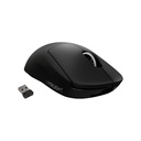 Mouse Logitech Pro X SuperLight - Ratón óptico inalámbrico, sensor HERO, 25K dpi, 5 botones, 2.4 GHz usb, color negro. 910-005878