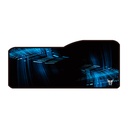 Mouse pad Gaming Argom, ARG-AC-1227BK, Tejido sintetico, goma antideslizante, dimensiones 345X795 mm, color negro/azul.