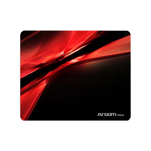 [MSC-ARG-004] Mousepad Argom Galaxia - Resistente, tejido sintético, antideslizante, color negro/rojo. ARG-AC-1235RD