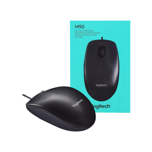 [RAT-LOG-242] Ratón Logitech M90 - Mouse óptico, 1000 dpi, USB, Negro 910-004053