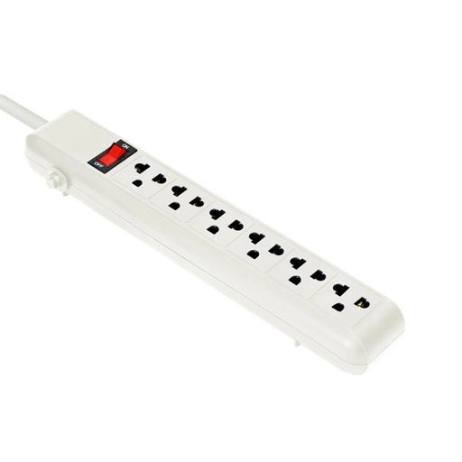 [RYU-ARG-002] Regleta Argom ARG-AC-0252WT - 6 Tomacorrientes, 110-220V, 3 pies 15 AWG, switch, 1800W, Blanca