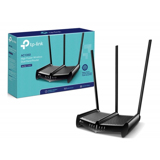 [RIN-TPL-091] Router Inalámbrico TP-Link Archer C58HP AC1350 - 802.11ac (867Mbps+450Mbps), banda dual 2.4GHz/5GHz, 4 puertos 10/100Mbps, 3x antenas 9 dBi.