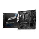 Tarjeta madre MSI PRO B760M-P - LGA1700, Intel B760, 4x DDR4 4800Mhz(OC), PCI-Express 4.0, DisplayPort, HDMI, VGA, 4X USB 2.0, 1X USB 3.2, M.2, LAN 2.5G. PRO B760M-P DDR4