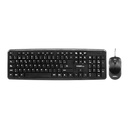 Teclado Argom ARG-KB-7418 - Combo de teclado y ratón óptico, 3 botones, 800dpi, usb, español, color negro.