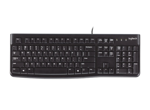 [TEC-LOG-050] Teclado Logitech Keyboard K120 - Teclado español, resistente a salpicaduras, usb, color negro. 920-004422/2480