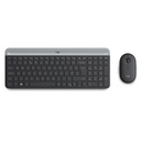 Teclado Logitech MK470 - Combo de teclado y mouse inalámbrico, diseño slim, mouse 1000 DPI, 3 botones, 2.4GHz usb, español, color gris. 920-009266