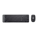 Teclado Logitech Wireless Desktop MK220 - Compacta combinación de teclado y ratón, inalámbricos, receptor usb, español, color negro. 920-004430/003155