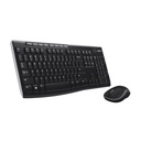 Teclado Logitech Wireless Desktop MK270 - Combo de teclado y ratón inalámbricos, 2.4Ghz, nano receptor usb, español, color negro. 920-004432