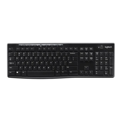 [TEC-LOG-065] Teclado Logitech Wireless Keyboard K270 - Teclado compacto & inalámbrico 2.4Ghz, receptor usb, resistente a salpicaduras, español, color negro. 920-004426