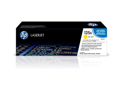 [TDH-HEW-146] Tóner HP 125A - Para impresora color LaserJet CP1515n, CP1215, CM1312 MFP series, 1400 páginas, color Amarilla. CB542A