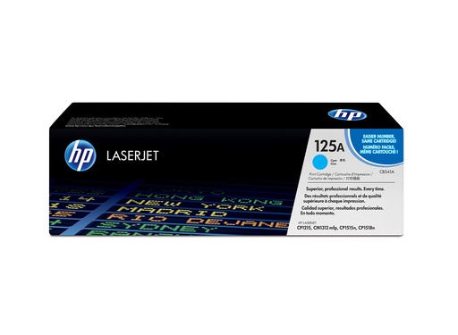 [TDH-HEW-145] Tóner HP 125A - Para impresora color LaserJet CP1515n, CP1215, CM1312 MFP series, 1400 páginas, color cian. CB541A