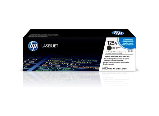 [TDH-HEW-144] Tóner HP 125A - Para impresora color LaserJet CP1515n, CP1215, CM1312 MFP series, 2200 páginas, color negro. CB540A