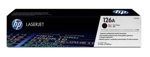 [TDH-HEW-180] Tóner HP 126A (CE310A) - Para impresora color LaserJet CP1025 series, Rendimiento 1200 páginas, color negro.