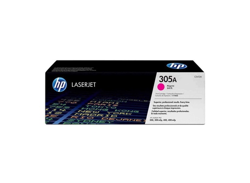 [TDH-HEW-235] Tóner HP CE413A - Para impresora LaserJet Pro Serie M451/475, rendimiento hasta de 2600 páginas, color magenta(305A).
