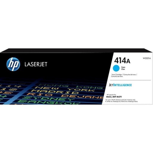 [TDH-HEW-432] Tóner HP W2021A - Para impresora LaserJet Pro M479fdw/M479fdn/M479dw/M454dw, eendimiento aproximado 2,100 páginas, color cian(414A).