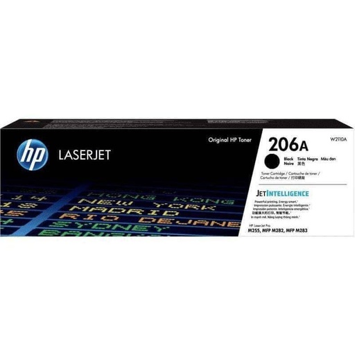[TDH-HEW-447] Tóner HP W2110A -Para impresora LaserJet Pro M283fdw, Rendimiento aproximado 1,350 páginas, color negro(206A).