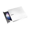 Unidad Optica Asus SDRW-08D2S-U/WHT - 8X Slim-Regrabadora de DVD Externo, 5X DVD-RAM, 6X DVD+/-R (Dual Layer), USB 2.0, color blanco.