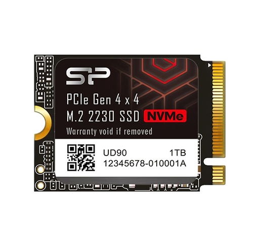 [SSD-SIP-003] Unidad de Estado Sólido (SSD) Silicon Power UD90 - SP01KGBP44UD9007 - Capacidad de 1TB, 5000MB/s de lectura, 3,200MB/s de escritura, NVMe PCIe Gen 4X4, M.2 2230.