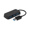 Hub USB Targus ACH124US - 4 Puertos 3.0, Compatible con Windows y Mac OS, Negro