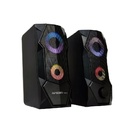 Bocinas Argom ARG-SP-1068BK, COMBAT GAMING S68 2.0CH Bocinas, USB (Power) + 3.5mm (Audio), Color negro.