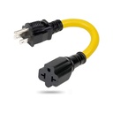 Cable Adaptador O.E.M - 12 AWG de 15 amperios a 20 amperios [4 en 1], para Nema 5-15P a 5-20R, 5-15P a 6-15R, 5-15P a 6-20R, 12 AWG de 15A a 20A. NEMA TH26AC