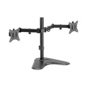 Soporte de escritorio Doble para Monitores - Argom - ARG-BR-1605, Vesa 75x75 y 100x100, soporta 13" hasta 32", hasta 8 kg, color negro.