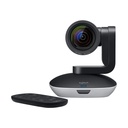 Logitech PTZ Pro 2 - Cámara Video Conferencia FHD 1080, Panorámica de 260°, enfoque automático, Zoom FHD 10x, Bluetooth, Control Remoto, Negro 960-001184
