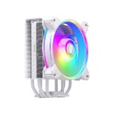 Enfriador Cooler Master Hyper 212 Halo White ARGB RR-S4WW-20PA-R1 - Para procesador, Socket Intel 1700 / 1200 / 1151 / 1150 / 1155 / 1156, Socket AMD AM4/AM5, 4 tubos de calor, conector 4 pines, blanco