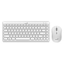 Teclado Genius LUXEMATE Q8000 - Combo de teclado y ratón óptico inalámbrico, 3 botones, WiFi 2.4Ghz, 1600dpi, español, color Blanco. 31340013410