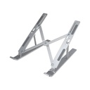 Soporte o Base portátil para Laptop de 9 a 15.6", ajustable, de aluminio, color plateado. N100