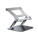 Soporte o Base portátil  para Laptop de 9 a 15.6" , ajustable, de aluminio, color plateado. SP006P