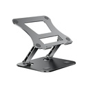 Soporte o Base portátil para Laptop de 9 a 15.6" , ajustable, de aluminio, color Gris. SP007