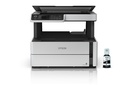 Impresora Multifuncional Epson EcoTank M2170 - Impresora-escáner-copiadora, res. 1200 x 2400 dpi, 39ppm negro, pantalla a color de 1,4", wifi, usb 2.0, Ciclo Mensual Maximo hasta: 20,000 paginas, Color Blanca. C11CH43301