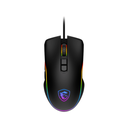 Mouse MSI FORGE GM300 - Ratón óptico alámbrico, 7 botones, dpi 7200, rgb, usb 2.0, color negro. FORGE GM300
