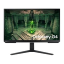 Monitor Gaming Flat Samsung Odyssey G4 - Pantalla 25" , resolución 1920 x 1080, 400cd/m2, AMD freesync premium, 240Hz, 1ms, 16:9, hdmi, color negro. LS25BG402ENX