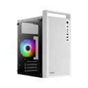 Caja Gamer Aerocool -Vidrio Templado, RGB, Para Micro ATX/mini ITX, Puertos USB3.0x1, USB2.0x2, Audio HD y micrófono, Color Blanco. CS-109-G-WT-V1