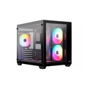 Caja Gamer Aerocool DRYFT-G-BK-V1 -Vidrio Templado, RGB, Para ATX/Micro ATX/mini ITX, Puertos USB3.0x1, USB2.0x2, Audio HD y micrófono, Color Negro. ACCM-ES01163.11