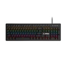 Teclado MSI FORGE GK300 BLUE - Teclado gaming, alámbrico, rgb, usb, Español, Negro. FORGE GK300 BLUE ES