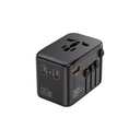 Adaptador de Viaje Universal, 64W, GAN (Nitruro de Galio), 1 USB-A y 3 USB-C PD de carga rápida, Docking Dock 65W