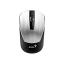 Mouse Genius Nx-7015 Inalámbrico Con Receptor Nano 2.4 GHz, Plateado y Negro, 31030019404