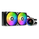 Enfriamiento Liquido Sharkoon S80 RGB AIO 240Mm, Logotipo Giratorio RGB Negro, 4044951038008