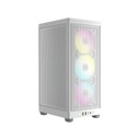 Case Gaming Corsair 2000D Airflow RGB, Mini-Itx White, Fans Incluidos y controladores, Cc-9011247-Ww